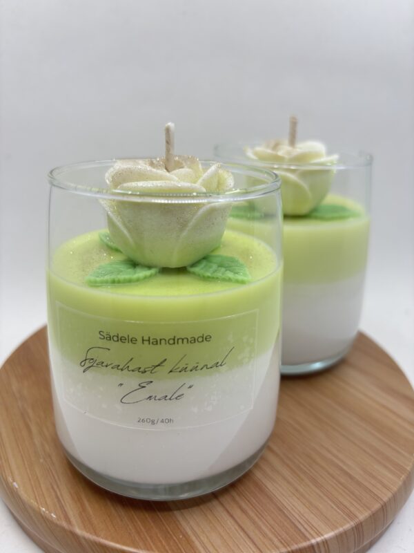 UUS! Sojavahast sõnumiga küünal "Emale" kurk-melon - Image 2